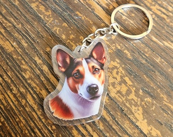 Jack Russel Terrier perro llavero acrílico, llavero de perro, regalo amante de los perros, regalo de Jack Russel