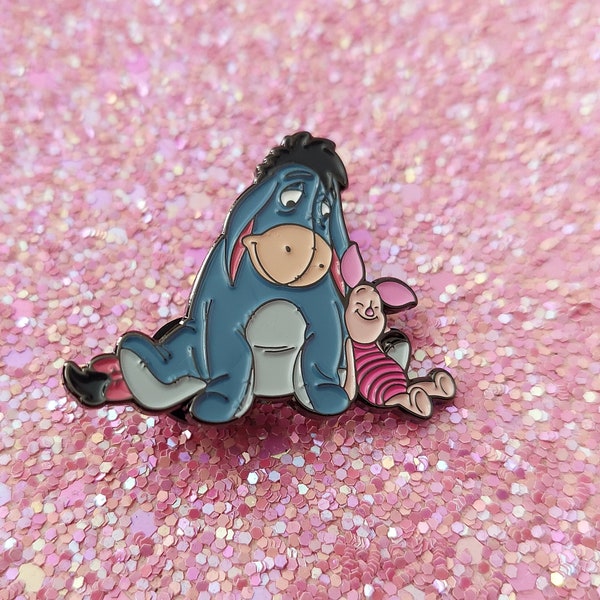 Emaille-Pin Eeyore und Ferkel - Winnie the Pooh Disney inspiriert