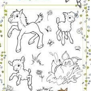Lente stempels Marianne Design HT1630 clear stamp set baby animals