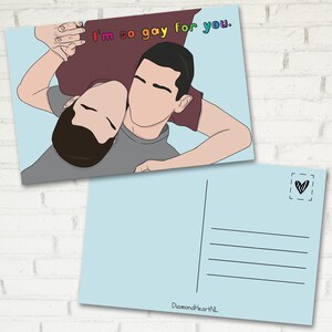 Soy tan gay para ti postal A6 / LGBT Wenskaart & Gay Wenskaart