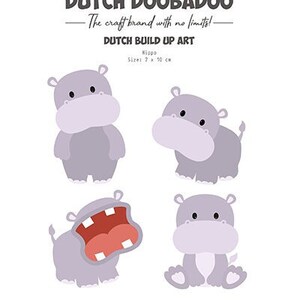 Dutch Doobadoo Card making 470.784.236 - Build Up Hippo
