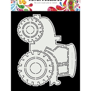 Doobadoo olandese - Modello di carta d'arte - Trattore - Fienile - Albero