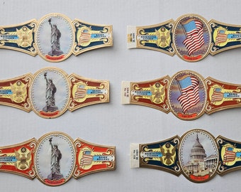 Cigar bands Washington 6 pieces set 2