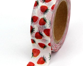 Washi tape strawberry 15mm x 10 meter