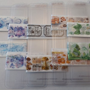 LIMITED EDITION 5 sample cards with full washi tape rolls
