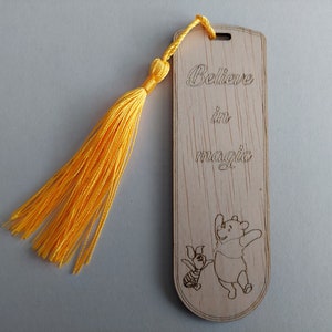Wooden bookmark Winnie the Pooh, Piglet, Eeyore - Disney inspired