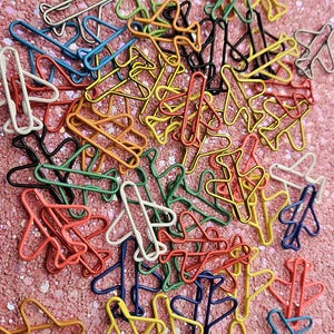 Clips de papel de avión de colores, juego de clips metálicos con forma de avión, clips de carpeta con forma de avión, suministros de oficina, papelería