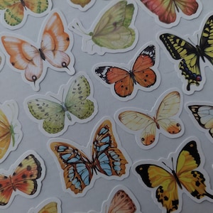 Autocollants papillons de différentes couleurs - Courrier escargot, Bullet journal, Scrapbooking, crafting