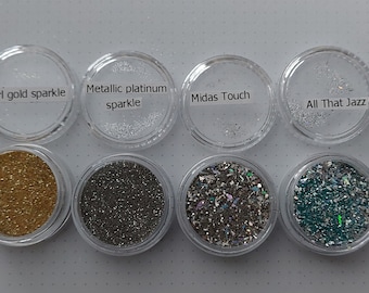 Embossing powder - Glitter - Effect powder - Heat tool powder glitters