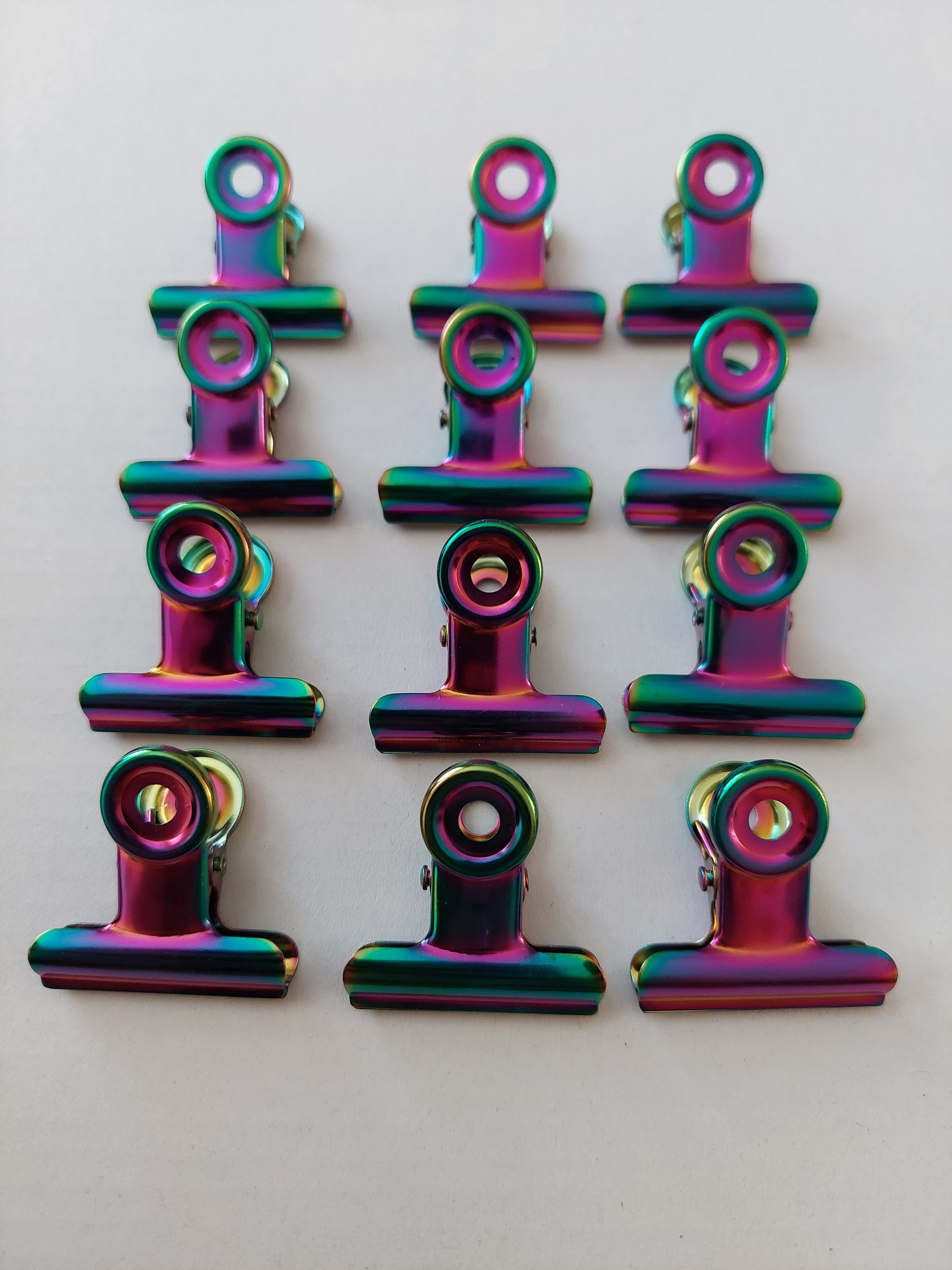 12 Clips Mini pour supports muraux, support mural, support photo, tableau mural, décoration murale, trombone, pince bouledogue