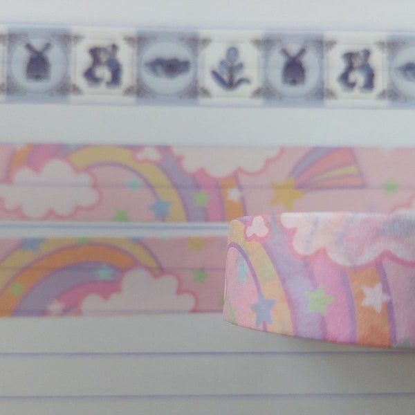 Washi Tape Rainbow and Clouds