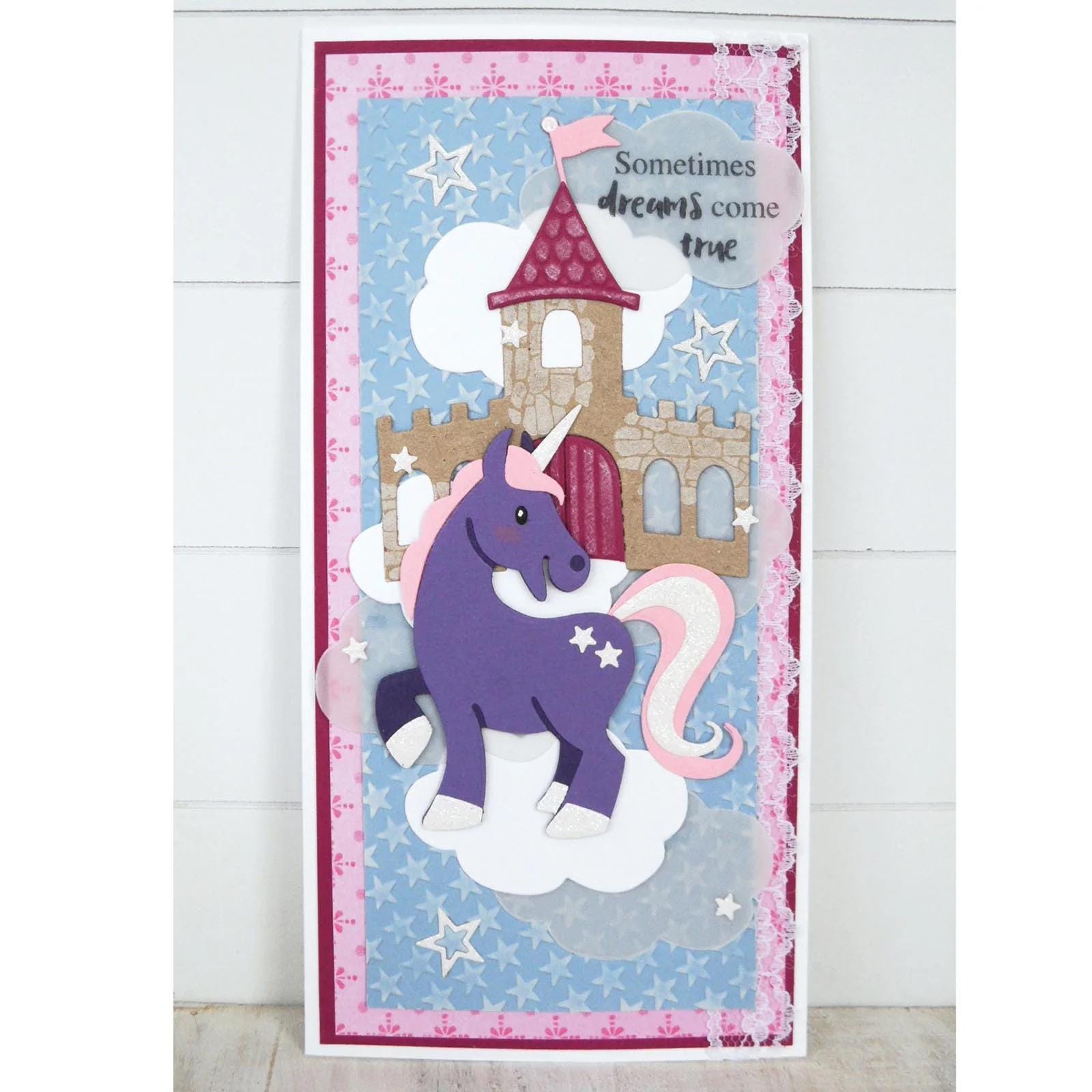 Emporte-Pièce Métal Marianne Design - Motif Cheval Et Licorne 21x15cm