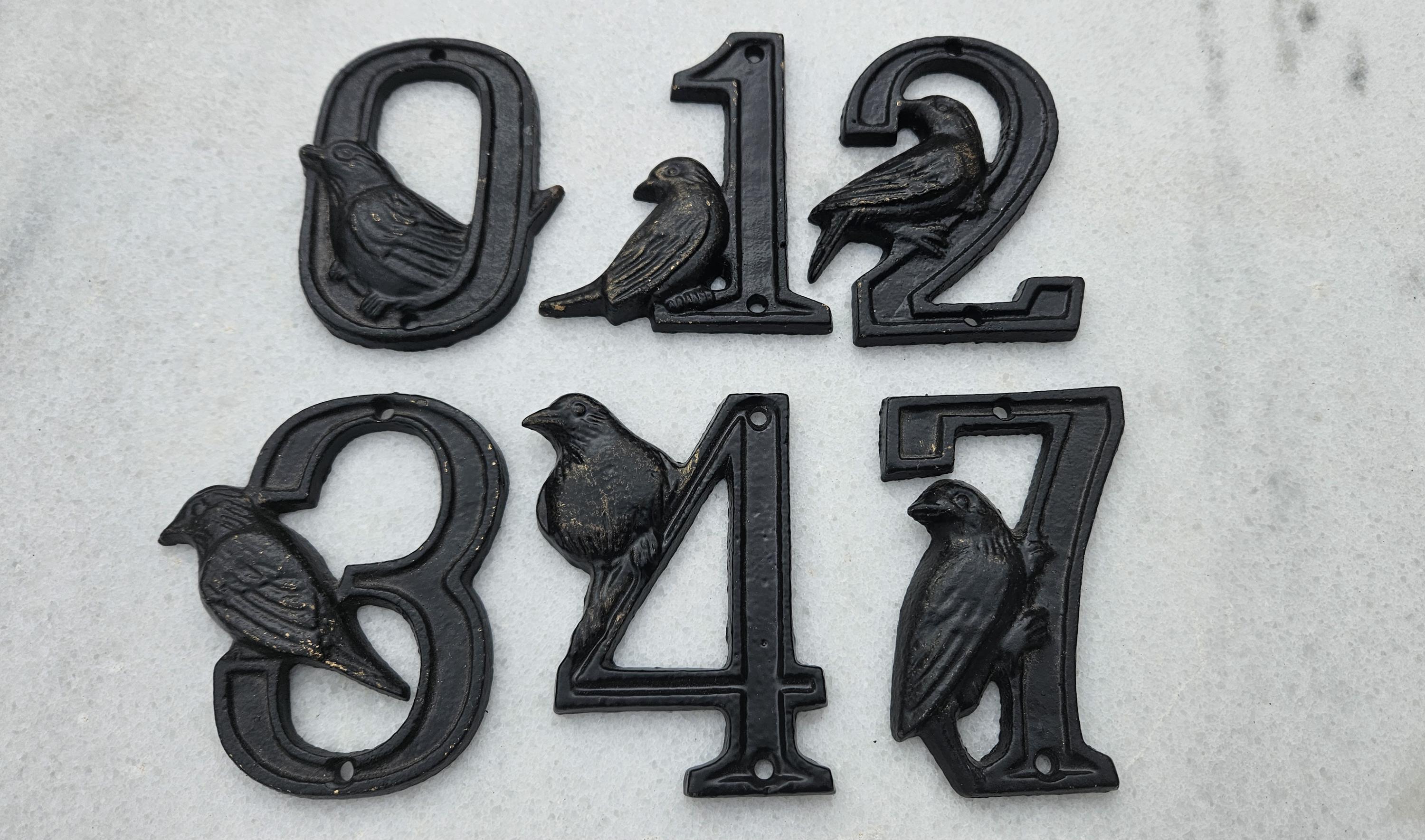 Chiffre 0 En Laiton Massif – Numéro De Maison Vintage 6-7/8 X 4-7/16, Brass Works