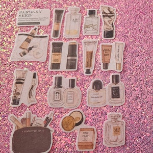 Maquillage, autocollants cosmétiques - bullet journal, courrier escargot, cadeau, autocollants planificateur
