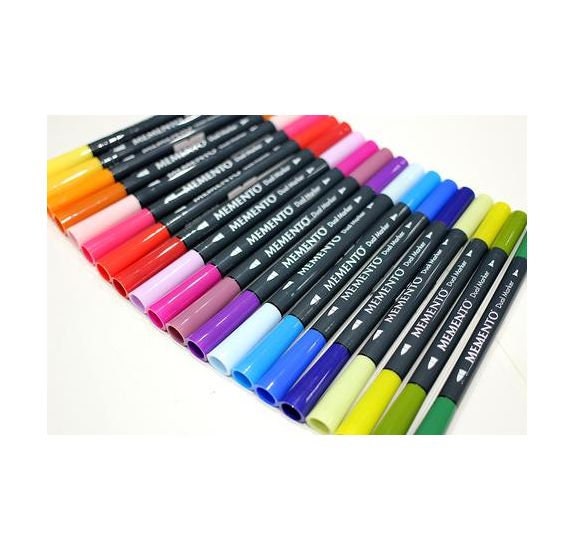 Tombow 108 Set Dual Tip Brush & Pen Marker Colorchart 