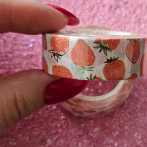 Washi tape strawberry 15mm x 10 meter - scrapbooking - snail  mail
