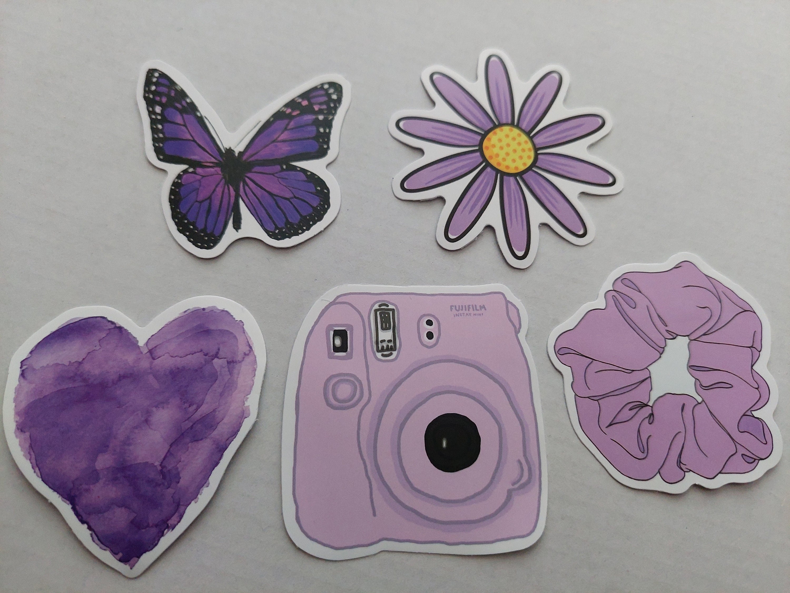 Purple Sticker Set 5 Pieces - Etsy