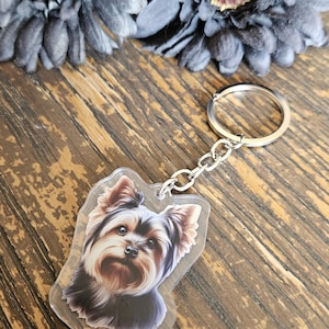 Yorkshire Keychain Acrylic, Dog Keychain, Dog lover gift, Yorkshire gift
