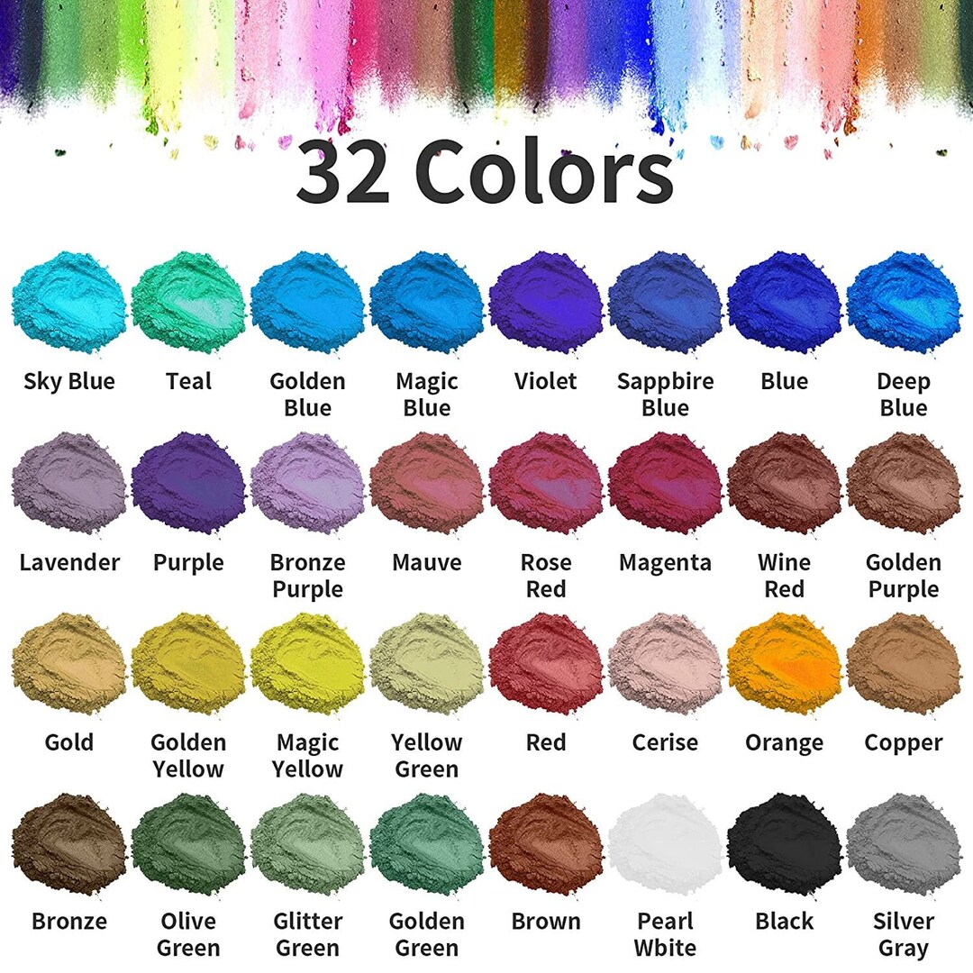 Lot De 30 Poudres Lumineuses (10 G Chacune) - Pigment Phosphorescent Pour Résine, Slime, Nail Art - Non Toxique, Longue Durée
