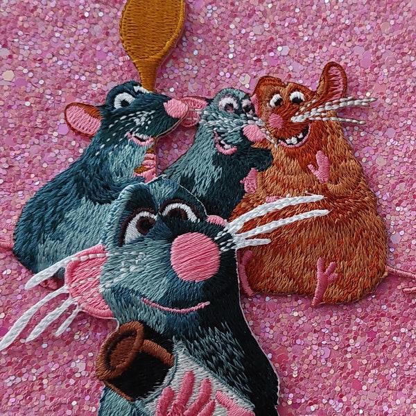 Ratatouille Disney inspiré Iron On Patch Set - Rémy, Emiele