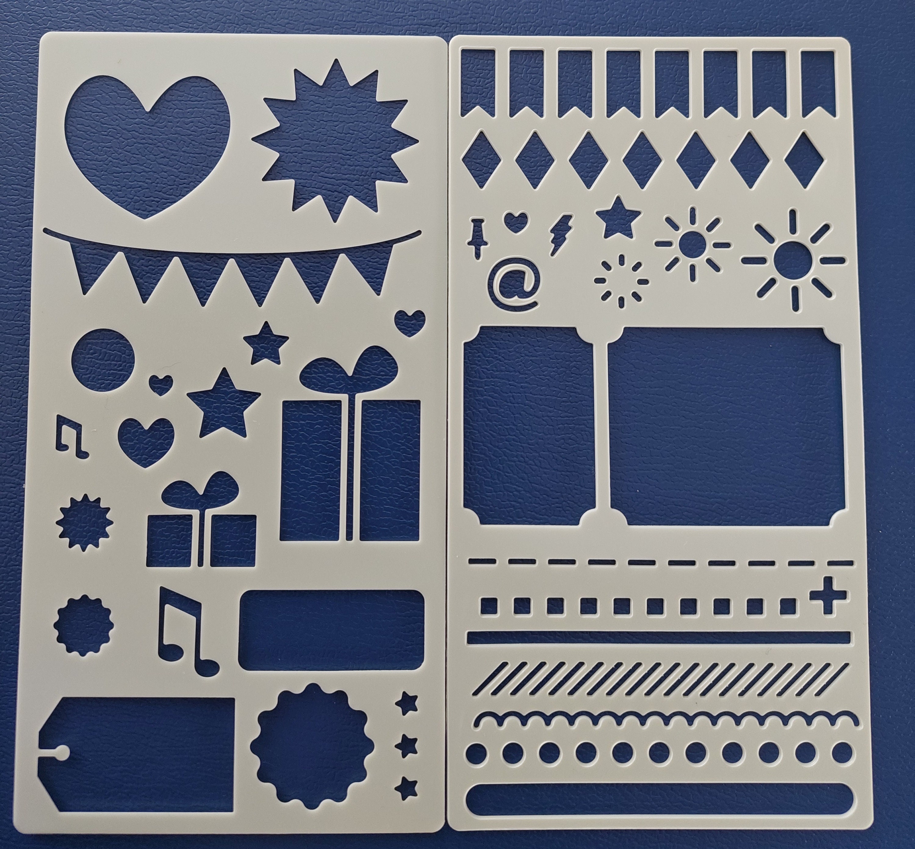 Planner Stencil, Bullet Style Journal Stencil, Banners and Flag Stencil  Fits A5 Journal & Regular TN banner L 