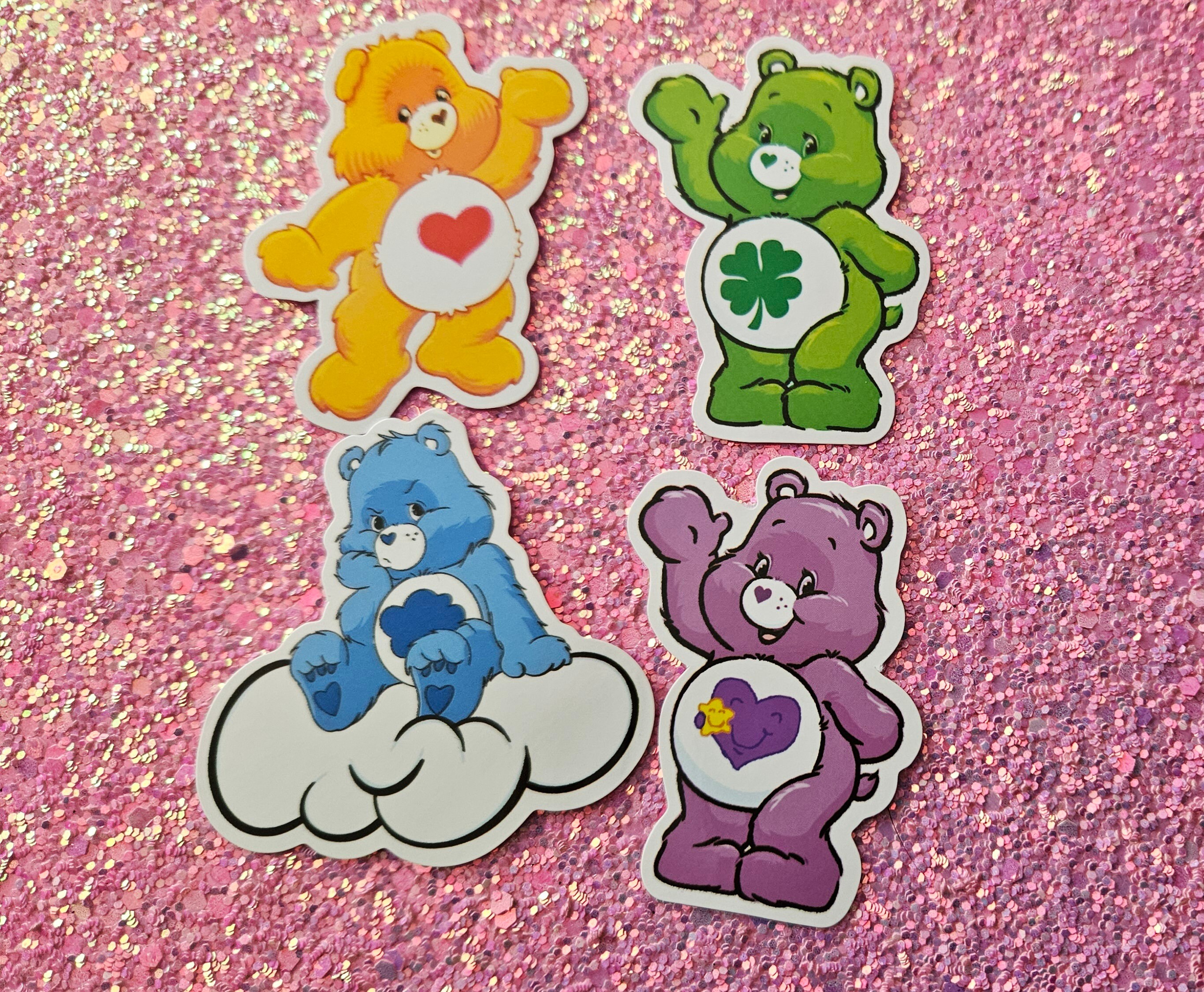 Care Bear Stickers 4 Pieces Set Etsy