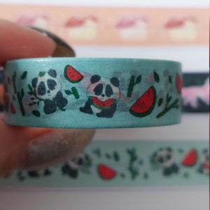 Washi tape con orsi panda e angurie <3 Washitape carino