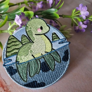 Loch Ness Monster iron on patch 80x80mm - Scotland patch Nessie
