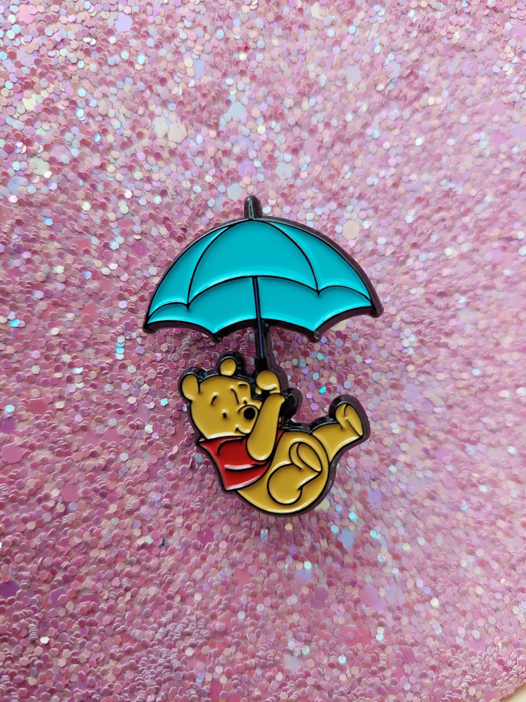 Enamel Pin Winnie the Pooh - Umbrella - Disney Inspired - Etsy