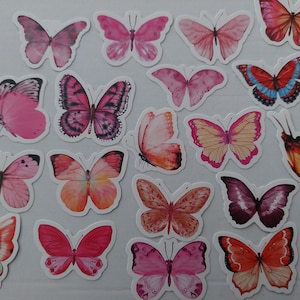 Butterfly sticker sets different colors - Scrapbooking, card making, snail mail, crafting