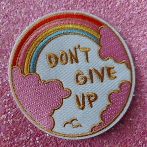 Iron on patch - Positivity patches - Happy text patch