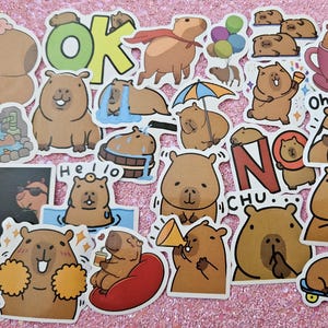 Set di adesivi Capybara (set 1) - Posta ordinaria, bullet journal, scrapbooking