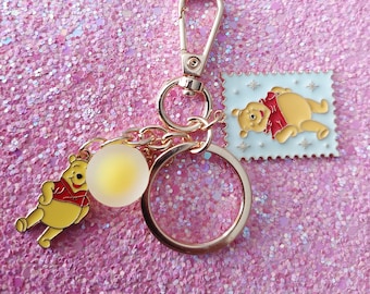 Keychain Winnie the Pooh Inspired - Winnie - Piglet