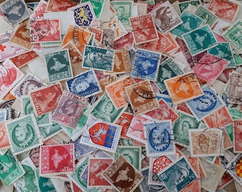 Vintage postzegel mix 100 stuks