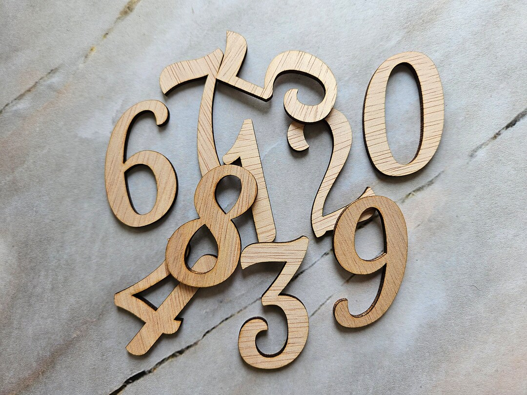 100 Chiffres En Bois Naturel 0-9 - Pour DIY, Déco Horloge, Apprentissage Enfants | Non Peints