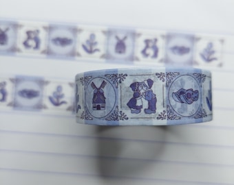 Washi tape Holland Delfts blauw