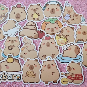 Set di adesivi Capybara (set 3) - Posta ordinaria, bullet journal, scrapbooking