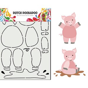 Dutch Doobadoo 470.713.858 - Card Art Built up Pig