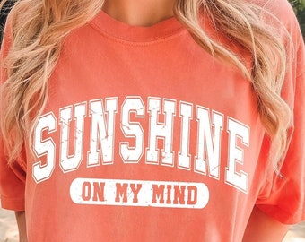 Sunshine On My Mind SVG PNG: Beachy Varsity-typsnitt (digital fil)