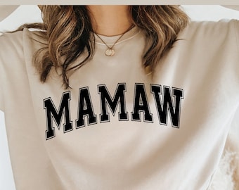 Mamaw Varsity Font SVG PNG: Mother's Day Design (Digital Download)