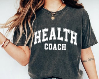 Health Coach Varsity Design SVG PNG: Jersey Font (Digital Download)
