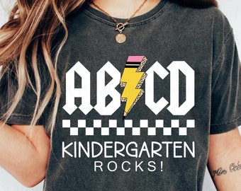 Kindergarten Rocks PNG: Retro RocknRoll, Back to School (Digital Download)