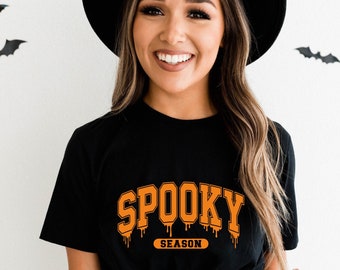 Spooky Season SVG PNG: Dripping Varsity Font (Digital File)