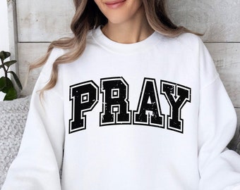 Pray Varsity SVG PNG: Christian Shirt Design (Digital File)