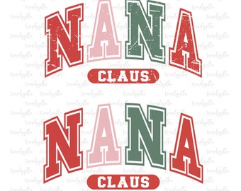 Nana Claus Christmas College Design (SVG PNG)