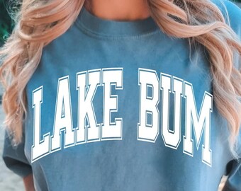 Lake Bum Varsity SVG PNG: Beachy Summer Design (Digital File)