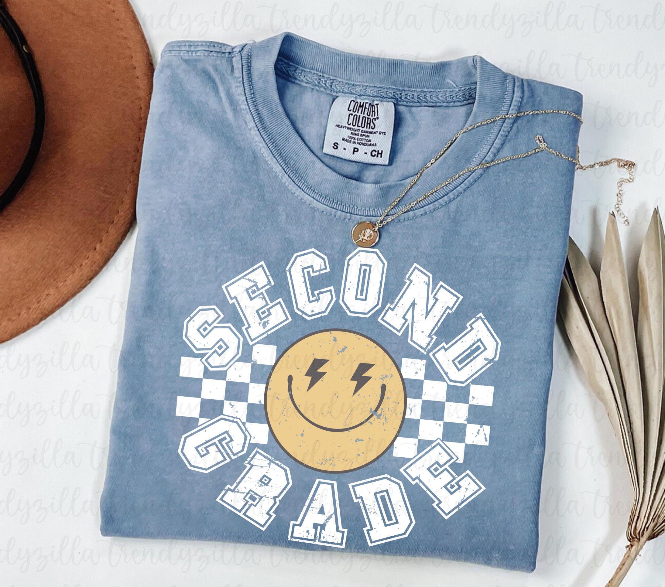Retro Second Grade College PNG/DIGITAL/5th Grade Teacher/Back to School/First Day of School png/5th Grade Team/Trendy Design/checkered race