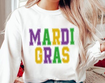 Mardi Gras Varsity Design: Carnival Vibes SVG PNG (Digital File)