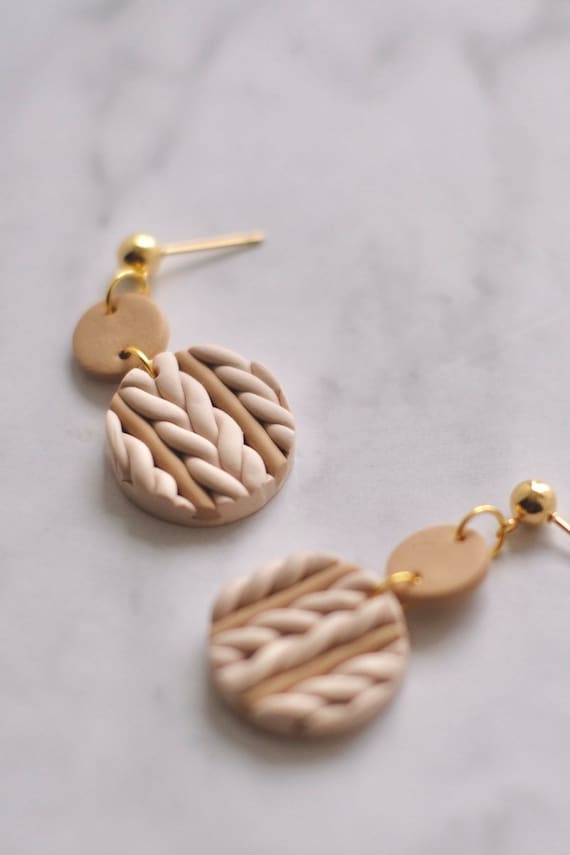 Knitted earrings cheap