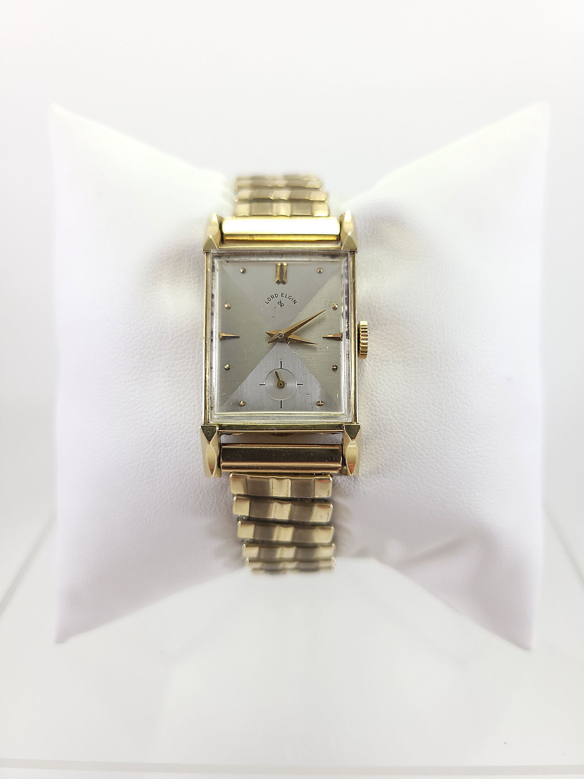 Vintage Men's Lord Elgin Gold Wrist Watch
